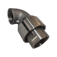 Raccord rotatif universel en acier inoxydable 304, coudé et fileté, pour tuyau d'arrosage anti-poussière de grue à tour, DN40, 1,5 pouce, rotation à 360 degrés
