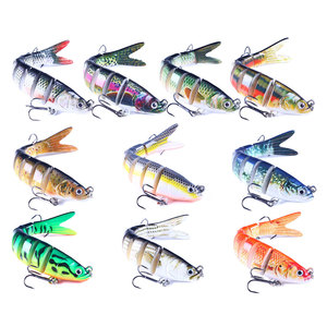 TG Promotion 137mm 27g Leurre Artificiel Multi-Articulé 8 Segments pour Pêche au Bar, Leurre Dur <span class=keywords><strong>Brochet</strong></span> avec 4 #   Hameçons triples - Product Image 6