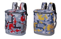 Sac à dos camouflage en tissu Oxford à double bandoulière, sac isotherme de grande capacité, pour camping en plein air, pique-nique