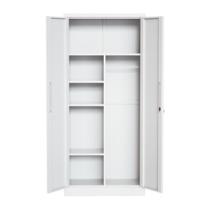 Libreria in Acciaio e Vetro Resistente con 4 Ripiani Regolabili e Porta a Battente, Armadio per Archiviazione per Casa e <span class=keywords><strong>Ufficio</strong></span>, per Uso Scolastico e in Palestra, per Officine - Product Image 2
