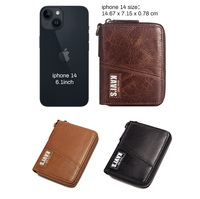Dompet Pendek Kulit Asli Pria, Dompet Saku Koin Multifungsi untuk Pria