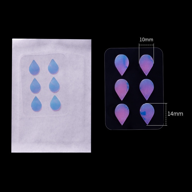 6 pièces par feuille en forme de larme