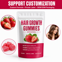 Gummies de croissance capillaire antioxydantes à la vitamine C avec biotine et sodium pour adultes - Ingrédients de qualité supérieure, vente en gros