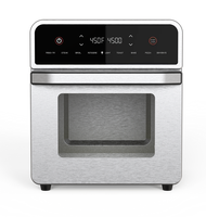 JEWIN 15L Horno freidora de aire digital de alta calidad Horno de acero inoxidable de 1700W con ventana visible