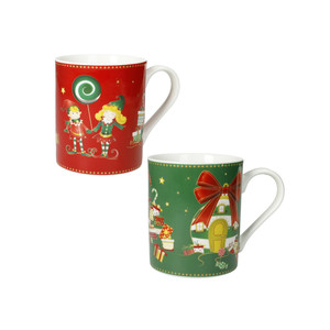Ensemble de tasses Elfomagia 2 pièces en porcelaine fine - Product Image 1