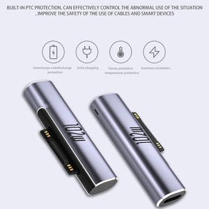 อะแดปเตอร์ชาร์จพื้นผิว USB C ตัวเมียกับพื้นผิวแม่เหล็กอะแดปเตอร์102W 4A 15V เข้ากันได้กับแล็ปท็อปพื้นผิว Microsoft - Product Image 5