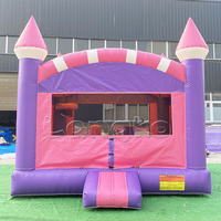 Maison de rebond rose violet Moonwalk Jumper Castle Art Panel Jouets gonflables Module de bannières gonflables