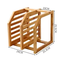 Rack Bamboo Wholesale High Quality 3 Layer Corner Unit Plates Rack Bamboo Cupboard Organizer Shelf For Kitchen