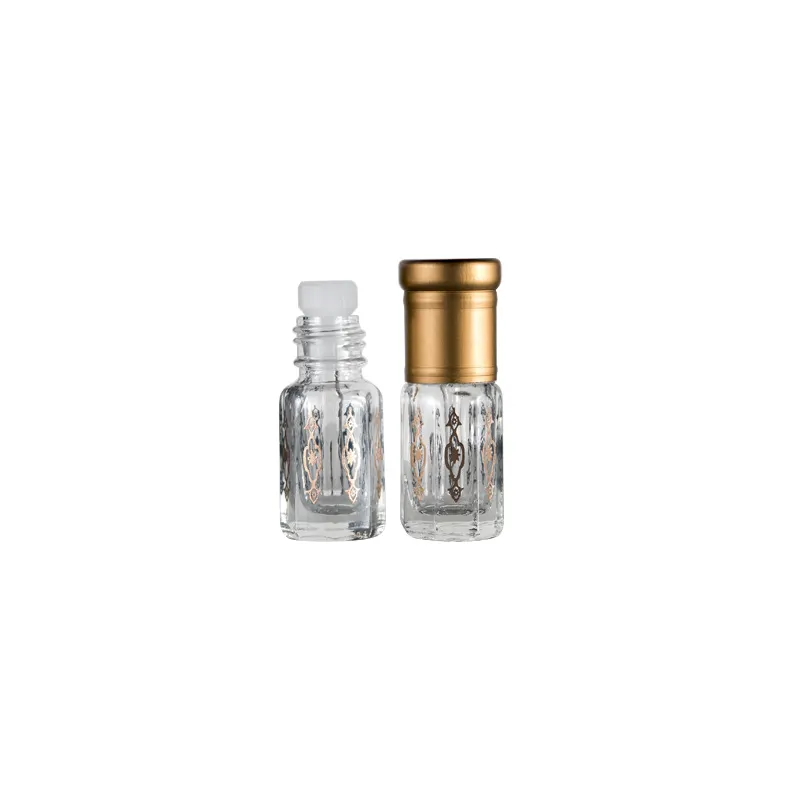 Luxe Arabisch Parfum Oud Fles 3Ml 6Ml 12Ml Mini Achthoekige Etherische Olie Fles Dubai Parfum Sample Vial voor Reizen En Gift