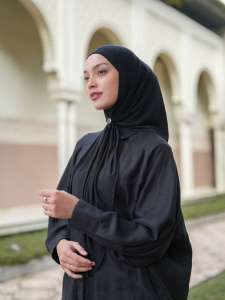 Hiyab de Jersey Elástico en Oferta, Talla Grande, Diseño Árabe Musulmán para Mujer, Material de Algodón de Malasia, Dubai - Product Image 3
