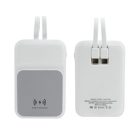 Powerbank-Fabrik Kabellose Magnetische Powerbank 5000mAh 10000mAh Eingebautes 2-in-1-Kabel Schnellladung Powerbank