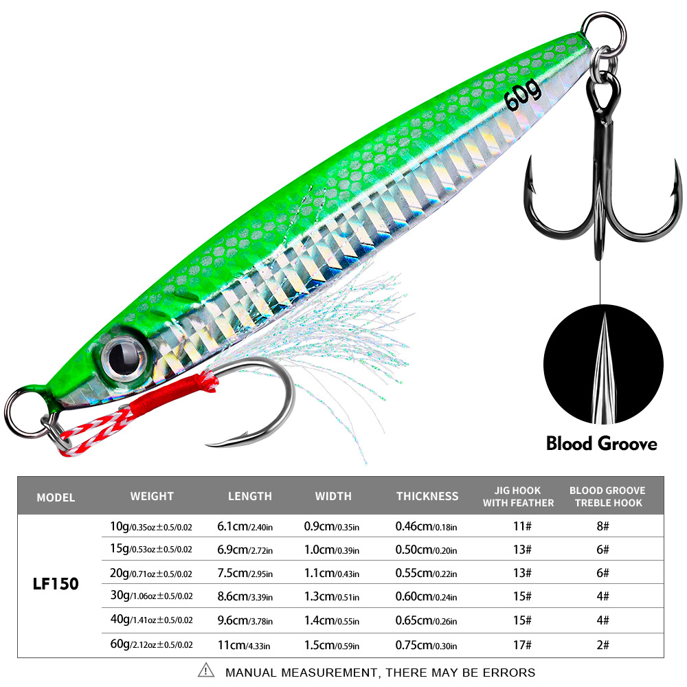 Generic JIG De Pêche En Métal 20g Avec Hameçon Coulé Sur Le Rivage Couverture Laser 63699127