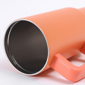 Gobelet isotherme de voyage en acier inoxydable de 40 oz de 3e génération personnalisé avec poignée et paille - Product Image 5