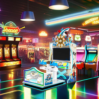Simulateur de tir d'arcade à monnayeur, construction en plastique robuste, 2 joueurs, utilisation en intérieur, jeu d'aventure LED