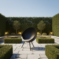 Grand foyer rond robuste en forme de boule pour patio, jardin, camping, extérieur, fête de famille, cuisson et chauffage