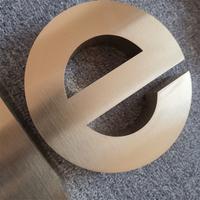 Free Design Business Logo Panneau 3D en acier inoxydable Métal Laiton Lettre Signalisation pour la publicité