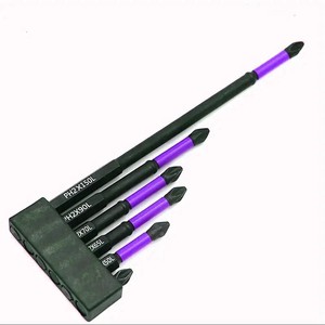 6-Piece Set Purple Anti-Slip Impact Phillips Screwdriver Bits High Hardness Including <b>Magnetic</b> <b>Drill</b> Bits - Product Image 4