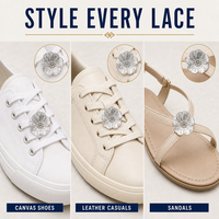 Clip de chaussure en forme de fleur 55 mm, breloque en cuivre estampé pour lacets, attache métallique, tailles personnalisées, OEM ODM, recyclé GRS