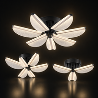 Plafonnier LED JACKSUN en acrylique cristallin, lampe de plafond en acrylique de haute qualité en forme de pétale pour chambre à coucher, salon, appartement