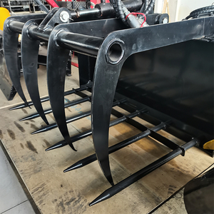 Fourche de fixation compacte pour chargeuse sur chenilles Mini <span class=keywords><strong>Skid</strong></span> <span class=keywords><strong>Steer</strong></span> Grappin Grass Fork Grappin <span class=keywords><strong>Root</strong></span> Râteau - Product Image 2
