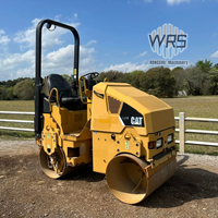 Compacteur de sol original CB14 Cat d'occasion Mini rouleau compresseur vibrant à double tambour