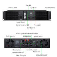 Amplificateur de puissance professionnel 1500W 2U pour montage en rack, 8 ohms, haute fidélité, pour concerts en direct, karaoké, fêtes, systèmes de sonorisation et événements DJ