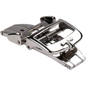 Bracelet de montre en cuir, bracelet en acier inoxydable, métal polonais, boucle déployante 18mm pour montre Jaeger Lecoultre <span class=keywords><strong>Reverso</strong></span>, vente en gros - Product Image 1