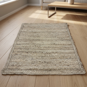 Natural Jute Area <b>Rug</b> Rectangle Flat Weave <b>Modern</b> <b>Living</b> <b>Room</b> <b>Rug</b> Non Slip Spot Cleanable Thin Pile - Product Image 2