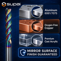 Fraiseuses à haute performance en carbure de tungstène SUPAL Rainbow DLC Series, 45 hélices, finition miroir ultime pour le fraisage