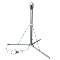 Mât télescopique pneumatique en alliage d'aluminium 6063B anodisé bronze pour extérieur, 7M-12M, équipement de levage de charge, caméra CCTV, LED