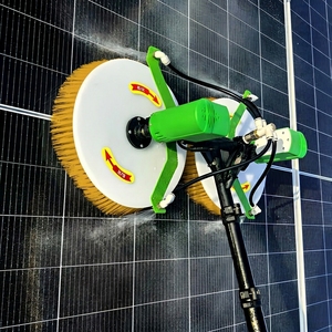 Cepillo de Limpieza de Paneles <span class=keywords><strong>Solares</strong></span> Fotovoltaicos de Doble Cabezal con Alimentación de <span class=keywords><strong>Agua</strong></span>, Equipo Industrial para Limpieza de Paneles <span class=keywords><strong>Solares</strong></span> - Product Image 1