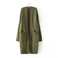 Cardigan long tricoté pour femme, coupe décontractée, haute qualité, mode hiver automne, à capuche, en laine et viscose, coupe-vent, chaud et doux