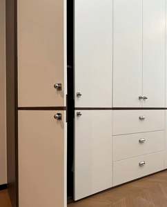 Systèmes de garde-robe personnalisés Armoires de rangement pour vêtements modernes Ensemble organisateur de meubles de chambre Garde-robe de plain-pied dans le placard - Product Image 3