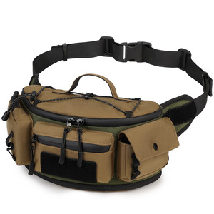 Tactical Waist Bag Large Capacity Multi Functional Outdoor Cycling Sport Pack Unisex Solid Color <b>Webbing</b> <b>Strap</b> - Product Image 1