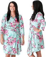Pyjama en satin imprimé doux pour femmes grandes tailles, robe de nuit longue, vêtements de nuit