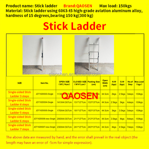 Một mặt thanh thang Telesteps nhẹ nhôm di động 3/4/5 bước hộp nhỏ gọn thang chống trượt bàn đạp công nghiệp - Product Image 3