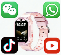 Ultimo Modello di Smartwatch per Bambini con Fotocamera HD, Chat Vocale, Foto, Display Touchscreen TFT Quadrato, Cinturino in Gel di Silice, Impermeabile IP67, Pulsante SOS