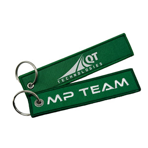 Porte-clés en tissu personnalisé avec logo d'avion de ligne texte de broderie porte-clés porte-clés brodé - Product Image 5