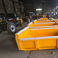 Camion benne diesel 3 roues spécifique à l'exploitation minière, capacité 3000 kg, mini-tricycle basculant à démarrage électrique pour un transport fiable dans les mines