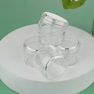 6 uds plástico vacío redondo 20g tarro transparente 0,66 oz uñas brillo bote contenedor para recarga cosméticos embalaje botella caja de almacenamiento - Product Image 5