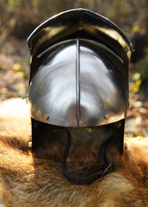 Casco Alemán Sallet de 1480 Años Aproximadamente, Hecho a Mano en Acero, Inspirado en la Edad Media, con Forro de Cuero, Diseño Histórico Decorativo para Fotografía - Product Image 6