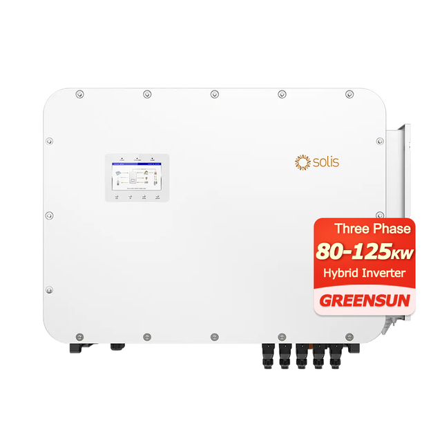 Solar Energy Plate Solis Hybrid Inverter 125kw for Industrial Commercial Energy Storage High Voltage