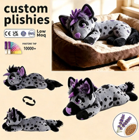 Peluche Hyène Tachetée Personnalisée, Jouet en Peluche Lesté à la Lavande et aux Graines de Lin, Simulation de Chien Sauvage, Peluche Moelleuse