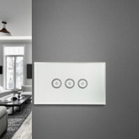 120*74*38mm ABS IP54 Intelligent Home LED Light Mirror Touch Sensor Switch Enclosure Control Junction Box Glass Touch Switch