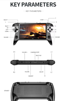 Console de jeu portable rétro Hot X9 avec écran HD de 5,5 pouces, rétro 360 °   Manette de jeu vidéo rétro antidérapante, cadeau pour enfants
