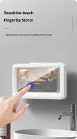 Supports de téléphone pour salle de bain, coque de téléphone étanche pour mur de maison, boîte de rangement étanche pour douche, support de téléphone portable anti-buée, utilisation au lit