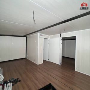 Maisons préfabriquées modernes de conteneur de 20 pieds de luxe pour les résidences modulaires de conception plate de construction immobilière extérieure - Product Image 5