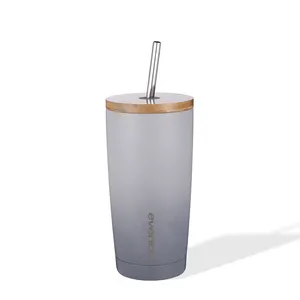 Japanese Style Bamboo Lid Water Mug With Handle Insulate Coffee Mug Wine Mug 304 Stainless Steel For Leisure Time Gifts Office