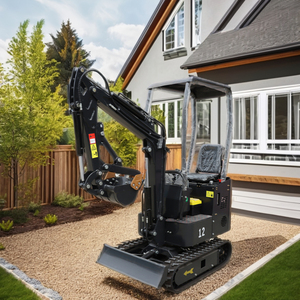 CE Certificado Compact 1-1.2T Mini Escavadeira Sistema Hidráulico Digger com Multi-Anexo Pronto para Trincheiras