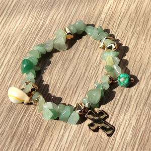 Nouveaux Accessoires De Mode en pierre naturelle enfants bracelet de charme avec petit bracelet en coquille - Product Image 3